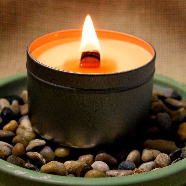 Winter Seasonal Wooden Wick Candles